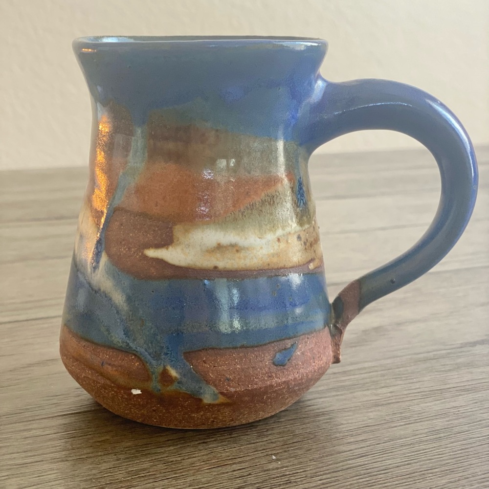 Ceramic, handmade vintage coffee mug
